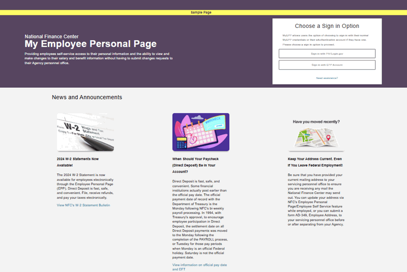 My Employee Personal Page Page